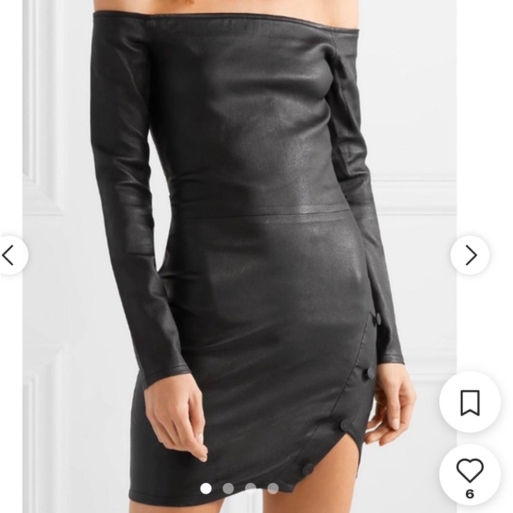 RtA Electra Off-the-Shoulder Stretch-Leather Mini Dress
(6)